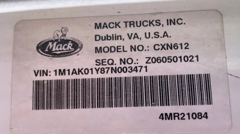 2007 Mack CXN612 photo 65